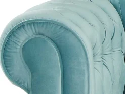 Fauteuil Chesterfield - Fluweel - Pastel Blauw