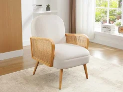 Fauteuil In Beige Fluweel Onani