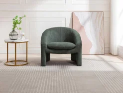 Fauteuil In Groen Ribfluweel Ossana