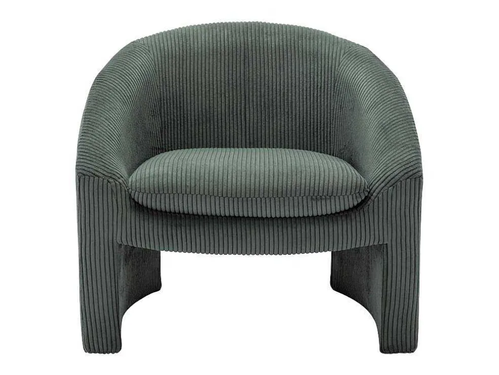 Fauteuil In Groen Ribfluweel Ossana