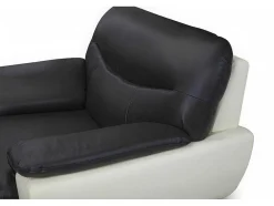 Fauteuil Indice Van Kunstleer - Tweekleurig Zwart En Wit