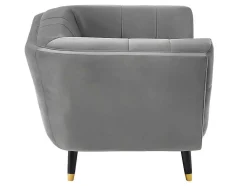 Fauteuil Samantha Ii Van Fluweel - Grijs