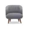 Fauteuil Van Boucle Stof - Antraciet - Janina