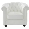 Fauteuil Van Buffelleer Chesterfield - Wit