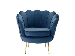 Fauteuil Van Fluweel Dandelion - Donkerblauw - Van Pascal Morabito