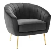 Fauteuil Van Fluweel Pablito - Antraciet