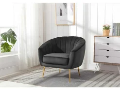 Fauteuil Van Fluweel Pablito - Antraciet