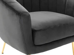 Fauteuil Van Fluweel Pablito - Antraciet