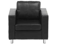 Fauteuil Van Kunstleer Ackley - Zwart