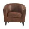 Fauteuil Van Microvezel - Oud Bruin - Cristobal Ii