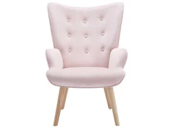 Fauteuil Van Roze Velours Vately