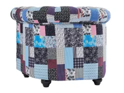 Fauteuil Van Stof Met Patchwork-Motief Chesterfield