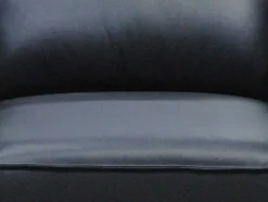 Fauteuil Van Zwart Leer Lecco