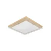 Finn Plafondlamp, Eik, Chroom, Wit, 40X40X6,5 Cm, Epikasa