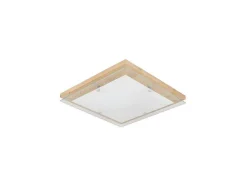 Finn Plafondlamp, Eik, Chroom, Wit, 40X40X6,5 Cm, Epikasa