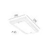 Finn Plafondlamp, Eik, Chroom, Wit, 57X29X6,5 Cm, Epikasa