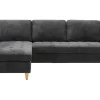 Firenze Bank Met Chaise Longue Donkergrijs.