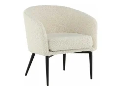 Fluffy Fauteuil Teddy Wit.