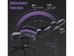 Gaming- En Bureaustoel Ergonomische Computerbureaustoel Met Hoofdsteun En Lumbale Ondersteuning