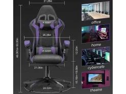 Gaming- En Bureaustoel Ergonomische Computerbureaustoel Met Hoofdsteun En Lumbale Ondersteuning