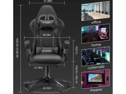 Gaming- En Bureaustoel Ergonomische Computerbureaustoel Met Hoofdsteun En Lumbale Ondersteuning