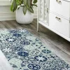 Gangtapijt Van Vinyl Met Cementtegeleffect - 66 X 160 Cm - Blauw - Rica