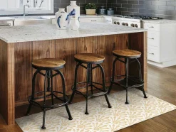 Gangtapijt Van Vinyl Met Art-Decostijl - 66 X 160 Cm - Beige En Wit - Duchessy