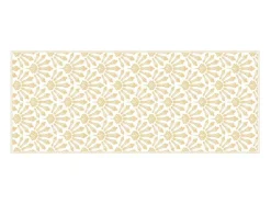 Gangtapijt Van Vinyl Met Art-Decostijl - 66 X 160 Cm - Beige En Wit - Duchessy