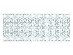 Gangtapijt Van Vinyl Met Cementtegeleffect - 66 X 160 Cm - Blauw En Wit - Princy