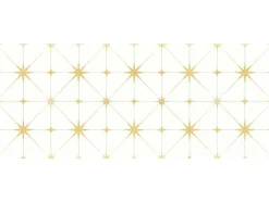 Gangtapijt Van Vinyl Met Art-Decostijl - 66 X 160 Cm - Wit En Goudkleurig - Caroza