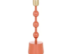 Geemailleerde Aluminium Kandelaar - H.26,5 Cm - Terracotta - Parina