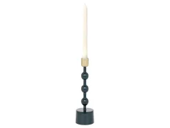 Geemailleerde Aluminium Kandelaar - H.26,5 Cm - Eend Blauw - Parina