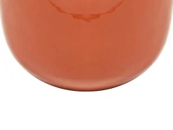 Geemailleerde Metalen Vaas - D. 29 X H. 36 Cm - Messing Afwerking - Terracotta - Klaudia