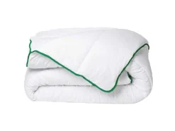 Gematigd Dekbed Met Natuurlijke Antimijtbehandeling Van Dreamea Van Microvezel - 220 X 240 Cm - 300 G/M - Groene Bies - Azylia Ii