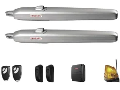 Gemotoriseerde Draaipoort Van Aluminium Antraciet - L397 X H181 Cm - Nazario
