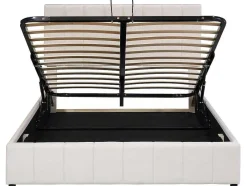 Gestoffeerd Opbergbed - 140X200Cm - Stof Fluweel - Beige