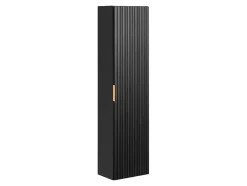 Gestreepte Hangende Badkamerkolom - Zwart - H140 Cm - Zevara