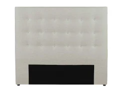 Gewatteerd Hoofdbord Francesco - 140 Cm - Stof - Beige
