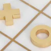 Gezelschapsspel - Boter-Kaas-En-Eieren - Marmer En Messing En Wit - L20,5 X H2,5 X D20,5 Cm - Tactoe