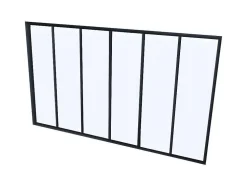 Glazen Binnenraam Bayview Van Aluminium Met Zwarte Poedercoating - 180 X 105 Cm