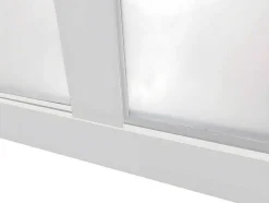 Glazen Binnenraam Bayview In Aluminium Met Witte Poedercoating - 180X105 Cm