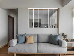 Glazen Binnenraam Bayview In Aluminium Met Witte Poedercoating - 180X105 Cm