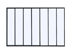 Glazen Binnenraam In Aluminium Met Poedercoating - 210 X 105 Cm - Zwart - Bayview