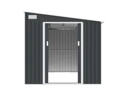 Grijs Metalen Tuinhuisje Van Gegalvaniseerd Antracietkleurig Staal 4,97 M - Daustin