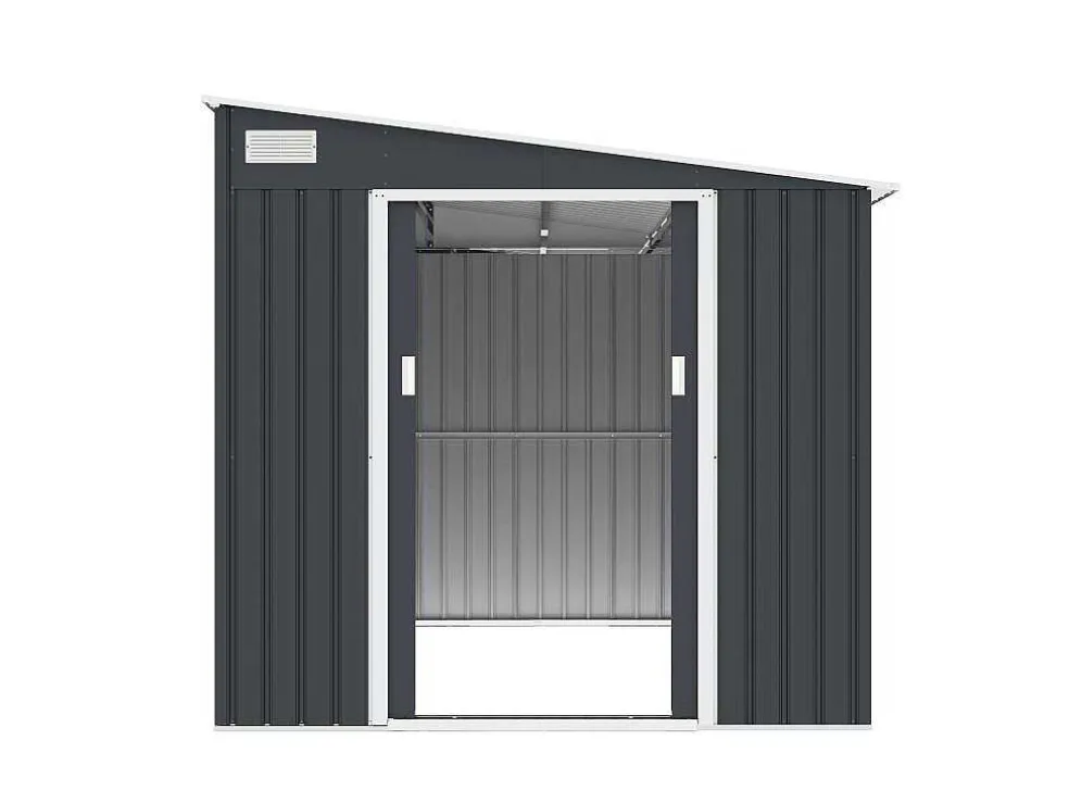 Grijs Metalen Tuinhuisje Van Gegalvaniseerd Antracietkleurig Staal 4,97 M - Daustin