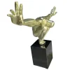 Groot Beeld Soledad Ii Van Hars - L 73 X H 57 Cm - Goud