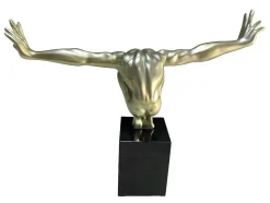 Groot Beeld Soledad Ii Van Hars - L 73 X H 57 Cm - Goud