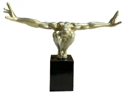 Groot Beeld Soledad Ii Van Hars - L 73 X H 57 Cm - Goud