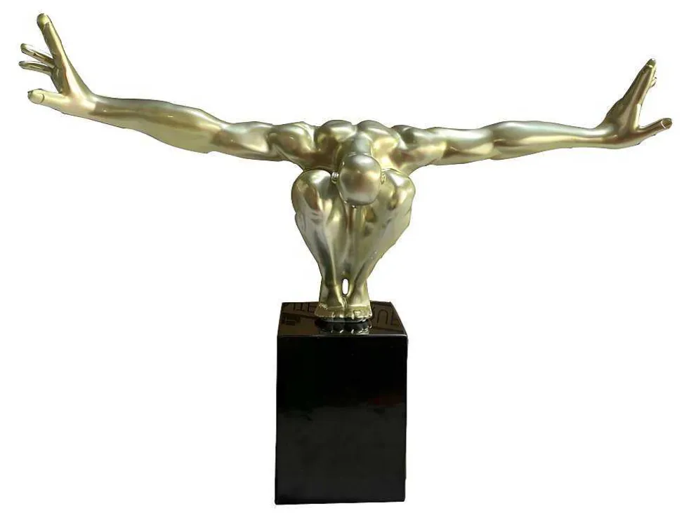 Groot Beeld Soledad Ii Van Hars - L 73 X H 57 Cm - Goud