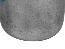 Grote Geemailleerde Metalen Vaas - D. 30 X H. 82 Cm - Zwart Met Bladzilver - Perlin